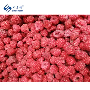 Produksi buah beku Sinocharm BRC A A disetujui Red IQF Raspberry harga grosir keseluruhan 10kg Raspberry Frozen