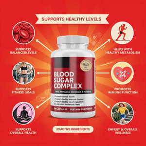 Kapsul Glukosa Darah OEM Kayu Manis, Melon Pahit, Kromium, Murbei, Asam Alfa Lipoat, Kapsul Penyeimbang Glukosa Darah - Product Image 3