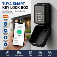 Boîte à clés intelligente Tuya avec code PIN, contrôle par application, en alliage d'aluminium, coffre-fort extérieur pour clés avec couvercle de protection, boîte de stockage de mot de passe numérique