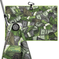 Serviette de golf magnétique personnalisée de haute qualité Serviette de golf en microfibre Serviette de golf magnétique imprimée de logo