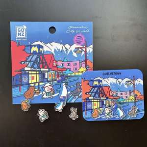 Aimants de réfrigérateur en acrylique, forme personnalisée, objets de collection de Noël, cadeau commémoratif touristique - Product Image 2