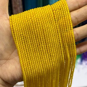 Perles rondes de 3 mm, fabricant de pierres naturelles, <span class=keywords><strong>agate</strong></span> <span class=keywords><strong>bleue</strong></span>, blanche, jaune, cristal, pierre précieuse, perles en vrac pour la fabrication de bijoux - Product Image 6