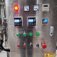 Cuve de mélange chauffante électrique 100L avec homogénéisateur de fond, mélangeur cosmétique mobile en acier inoxydable