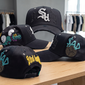 Casquette de baseball sportive streetwear tendance en coton bouclette réglable avec broderie à la main et service OEM ODM pour marque privée - Product Image 3