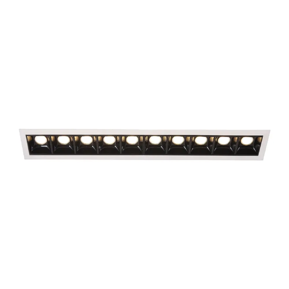 Multiple head decorative led linear ceiling recessed downlight