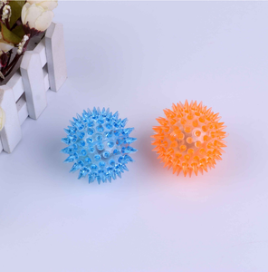 HAPU Factory 4.5cm TPR Flashing <b>LED</b> Spiky <b>Ball</b> Light up Yoga Squeak Color Dog Outdoor Sports Toy - Product Image 4