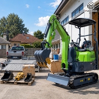 Mini-excavatrice FULCORE avec flèche à oscillation latérale en option, performance de creusement stable pour le creusement de fondations, livraison gratuite
