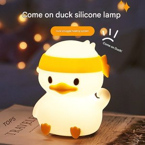 <b>USB</b> Rechargeable Silicone Duck Night <b>Light</b> RGB Tap Control <b>LED</b> Lamp for Kids Bedroom Bedside Decor - Product Image 2