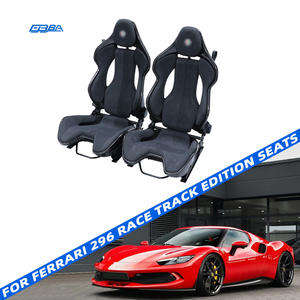Sièges de voiture personnalisables en cuir Alcantara Nappa et carbone sec, édition Track, pour Ferrari 296 (GTB GTS Speciale A GT3 Evo) - Product Image 2