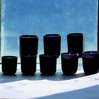Bougie parfumée noire mate à la vente chaude, personnalisée, 3 oz, 6 oz, 8 oz, 10 oz, 12 oz, 14 oz, 16 oz, 21 oz, style café INS