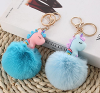 Nouvelle boule de fourrure cheval porte-clés pompon lapin boule de fourrure porte-clés moelleux voiture pendentif sac breloque cadeau peluche fourrure porte-clés