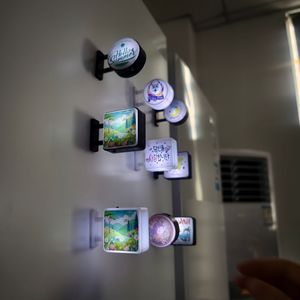 Aimants de réfrigérateur magnétiques lumineux de style anime DIY, en résines synthétiques rectangulaires, cadeau d'anniversaire, décoration de la maison - Product Image 3