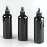 100% bouteilles de pulvérisation d'eau de maquillage d'huile faciale en plastique PET recyclé 4oz 6oz 8oz 12oz Black Bullet Round Sea Salt Hair Spray Bottle