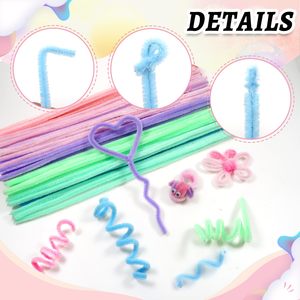 Paquete de 100 Limpiapipas de Chenilla de 6mm, Alambres de Felpa para Manualidades DIY, Palitos Retorcidos para Navidad, Limpiapipas Esponjosos Hechos a Mano, Colores Personalizados, CE - Product Image 4