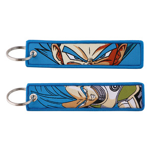 Venta al por mayor clásico japonés cómic bolsillo bordado tejido Jet etiquetas anillo Dragoned <span class=keywords><strong>Ball</strong></span> Z <span class=keywords><strong>Super</strong></span> cordón tela llavero etiquetas para llaves - Product Image 4