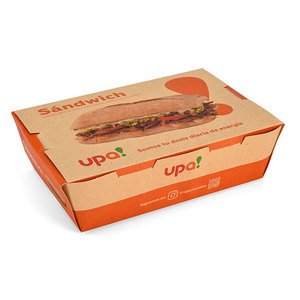 Emballage pour restauration rapide, boîte à collation jetable en papier kraft - Product Image 2