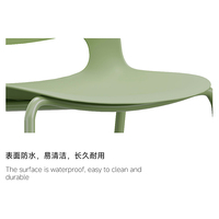 Chaise en plastique empilable de qualité commerciale, ergonomique et confortable, avec assise en PP, base en acier durable, design moderne, pour la maison et les salles de conférence