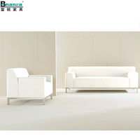 2027 Design Modernes Edelstahlgestell Glücksbringer Büromöbel Günstiges Kunstleder Manager-Sofa