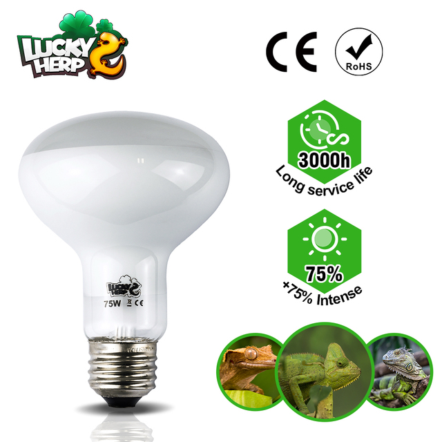 25w 50w 75w 100w Infrared Basking Spot Heat Lamp Bulb Light for Reptiles