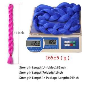 Extensión de Cabello <span class=keywords><strong>Kanekalon</strong></span> para Trenzas Africanas Ghana al por Mayor, Ombre Yaki Jumbo Braids 165g, Cabello Sintético para Trenzar Ultra - Product Image 3