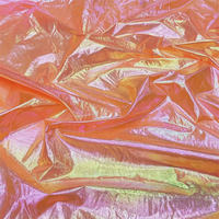 Tissus en crêpe de polyamide froissé, enduits de film métallique bronzé, 100% nylon taffetas, imperméables et froissés