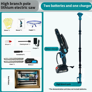 Sécateur électrique télescopique pliable pour branches hautes, outil d'arboriculture aérienne, <span class=keywords><strong>taille</strong></span>-<span class=keywords><strong>haie</strong></span> à batterie lithium-ion avec lame de 30 cm - Product Image 3