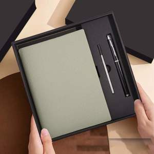 Ensemble cadeau d'affaires personnalisé haut de gamme, carnet en cuir avec stylo et tasse isotherme pour ensemble cadeau de Noël pour cadres - Product Image 4