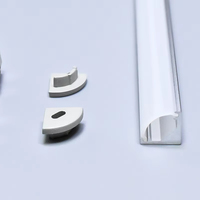 Profilé en alliage d'aluminium anodisé sur mesure pour bande LED, éclairage de plafond, canal de luminescence, couvercle en PC