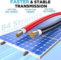 Câble de batterie en cuivre pur haute résistance, bornes zinguées, flexible 180° °   Câble d'onduleur pour camping-car, marine, solaire, voiture, camion