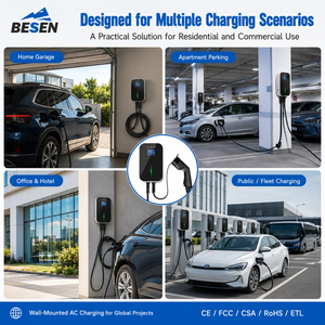 Chargeur de <span class=keywords><strong>voiture</strong></span> <span class=keywords><strong>électrique</strong></span>, 11kw, 16 Amp, 3 phases, Type 2, boîte murale, Station de charge - Product Image 6