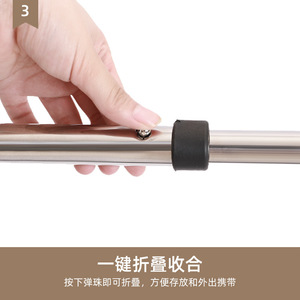 Andador Mu Yang de Acero Inoxidable, Cuatro Patas, Plegable, Reforzado, para Personas Mayores - Product Image 5