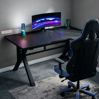 Conjunto de Silla y Mesa de Juego para PC, Diseño Modular, Altura Ajustable, Patas de Acero de 40 mm, para Oficina y Juegos