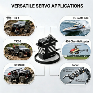 Micro-servo numérique RC à couple élevé de 14,8 kg, servo de changement de vitesse à engrenages métalliques, servo de direction pour <span class=keywords><strong>TRX4M</strong></span> <span class=keywords><strong>1</strong></span>/<span class=keywords><strong>18</strong></span> Crawler TRX4 SCX10 <span class=keywords><strong>1</strong></span>/10 Avion - Product Image 4