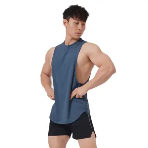 Trong Kho Phòng Tập Thể Dục Áo Ghi Lê Chất Liệu Nylon Người Đàn Ông Của Thể Thao Vest Vòng Cổ Không Tay Lưới Tập Thể Dục Người Đàn Ông Của Tank Tops