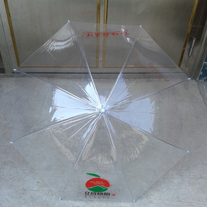 Transparent <b>Umbrella</b> 8 Ribs EVA Manual Lift Semi Automatic For Wedding Gift Advertising Students - Product Image 4