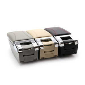 Vtear Boîte de rangement élégante en ABS et cuir PU pour accoudoir avant de voiture avec porte-gobelet USB, accessoires intérieurs pour Dacia <span class=keywords><strong>Duster</strong></span> 2010-2022 - Product Image 4