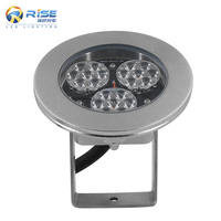 Projecteur LED sous-marin étanche IP68 3W à intensité variable en acier inoxydable 316L DMX512 RGB/RGBW pour éclairage de piscine et de paysage DC12V/24V