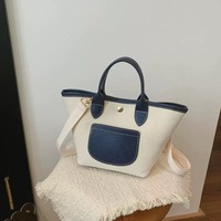 Tas Selempang Kulit Berkapasitas Besar yang Stylish dengan Tali Bahu yang Dapat Dilepas dan Disesuaikan, Tas Tote Wanita untuk Perjalanan dan Belanja