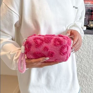 Bolsa de Cosméticos de Felpa Linda de Gran Capacidad, Linda Bolsa de Almacenamiento de Cosméticos, Bolsa de Viaje Portátil - Product Image 3
