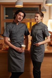 Uniforme de personnel d'entretien ménager pour hommes Yilong, coupe classique, polyester/coton, pour utilisation en hôtel, restauration, réception (modèle CYS006) - Product Image 6