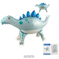 Ballon en aluminium en forme d'animal debout, ballon animalier ambulant avec roues pour fête d'enfants, jouet, baby shower, thème anniversaire enfant