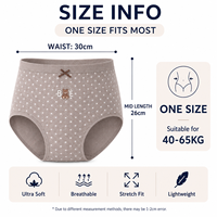 Culottes sans couture pour femmes, taille mi-haute, très élastiques, à pois, imprimé ours, avec entrejambe antibactérien, vente en gros, de notre usine avec 20 ans d'expérience