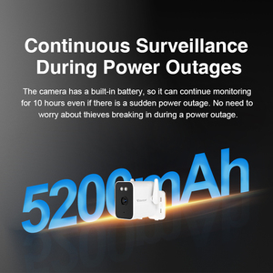 กล้องกลางแจ้งไร้สาย vstarcam 5200mAh 2MP <span class=keywords><strong>CS5</strong></span> IP66ตรวจจับ <span class=keywords><strong>Ai</strong></span> กันน้ำที่เก็บข้อมูลบนคลาวด์ - Product Image 3