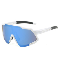 Lunettes de soleil surdimensionnées pour le cyclisme, la conduite et la pêche, vision nocturne, lunettes de sport, verres anti-rayures avec revêtement bleu, pour la conduite en extérieur