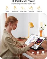 Moniteur portable tactile 15,6'', fonction tactile sensible à 10 points, fonctionnalités d'écran tactile, FHD 1080p, 8000mAh