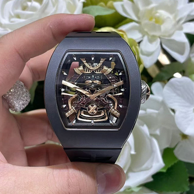The Trendy New 47 Black Knight Top-quality Black Ceramic Tourbillon Automatic Mechanical Watch for Men