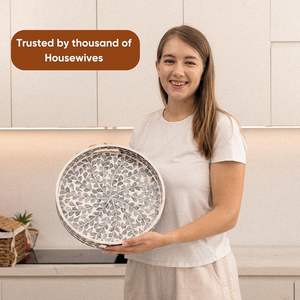 Traditional Handmade Bone Inlay <b>Tray</b> for Snacks <b>Drinks</b> and Home Decor at Low Price Decorative Luxury Look Serving <b>Tray</b> - Product Image 2