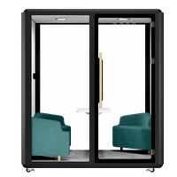 Module de bureau préfabriqué en aluminium insonorisé, cabine téléphonique, cabine de transport 3 chambres, salle de réunion, bureau à domicile, entrepôt