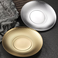 Bandeja de Servir de Acero Inoxidable 304 de Lujo, Moderna, Minimalista, Ecológica y Creativa para Comida, Postres, Bocadillos, Frutas, Barbacoa y Camping