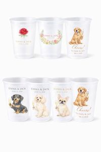 Vasos de Boda Esmerilados Multicolor Personalizables con su Propio Diseño UV DTF, Transferencia 3D Dorada, Etiquetas Aplicadas a Mano - Product Image 4